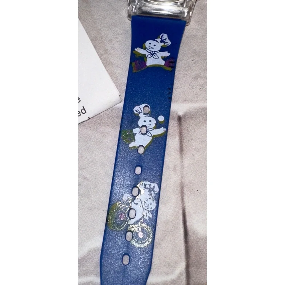 Vintage 1996 Pillsbury Doughboy Talking Watch Blue Digital Collectible New‎